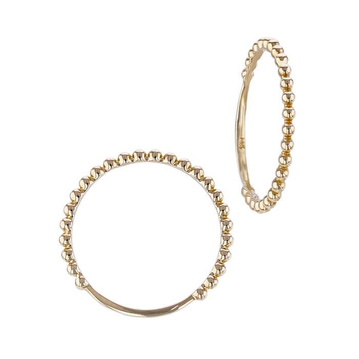 14ky size6 1mm thick half ball ring