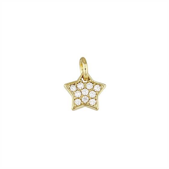 6.8mm cubic zirconia star charm