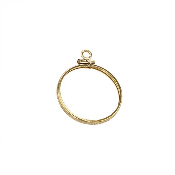 14ky 22.5x1.6mm $5 1834-38 coin frame