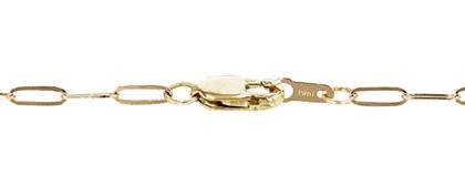 14K Ready to Wear 2.0mm Flat Elongated Chain Necklace With Lobster Clasp