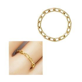 Gold Filled Paperclip Chain Ring