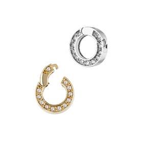 14K Diamond Round Connector