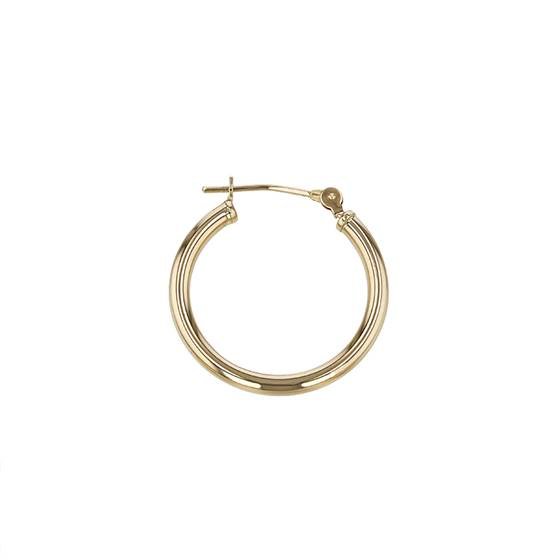 14ky 20x2mm round snap hoop earring