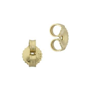 18ky 5.0x0.76mm hole ridged edge earring heavy earnut