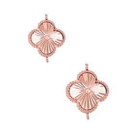 Rose Gold Vermeil Clover Connector