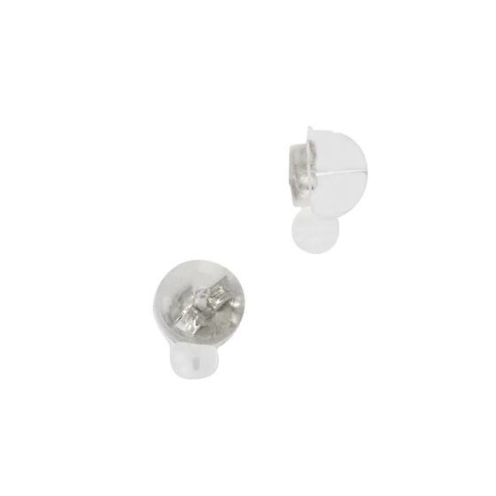 14kw 6mm 0.5-0.85mm hole silicon dangle earring back