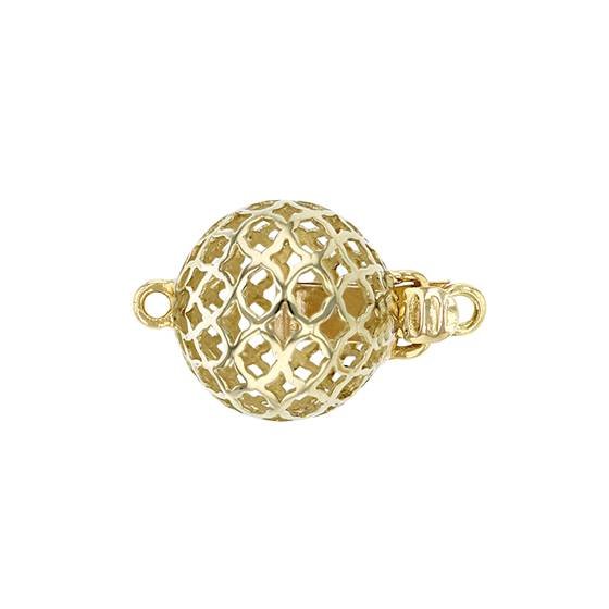 14ky 10mm filigree ball clasp