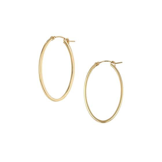 gf 24mm square tubing oval earring