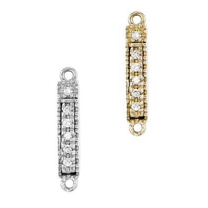 14K Diamond Accent One Touch Clasp