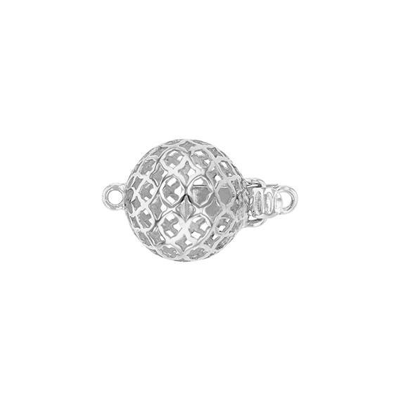 14kw 8mm filigree ball clasp