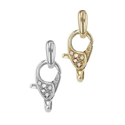 14K Diamond Accent Lobster Clasp