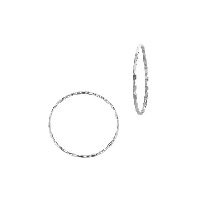 14kw size5 1mm thick hammered stacking ring