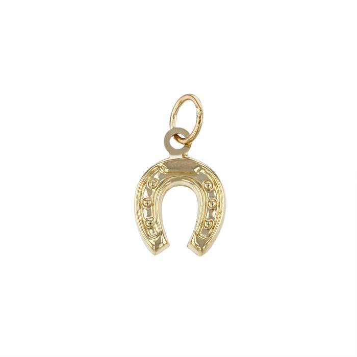 14ky 8mm horse shoe charm