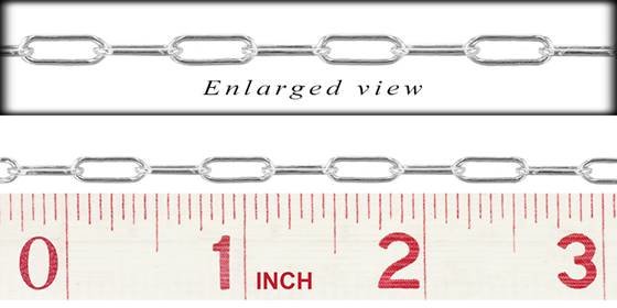 ss 3.0mm chain width elongated cable chain