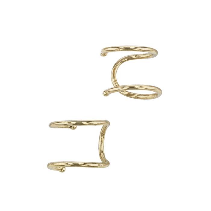 14ky 12x7.6mm earcuff earring