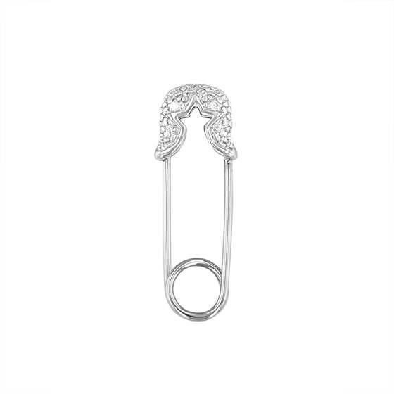 14kw 21x6mm diamond star outline safety pin