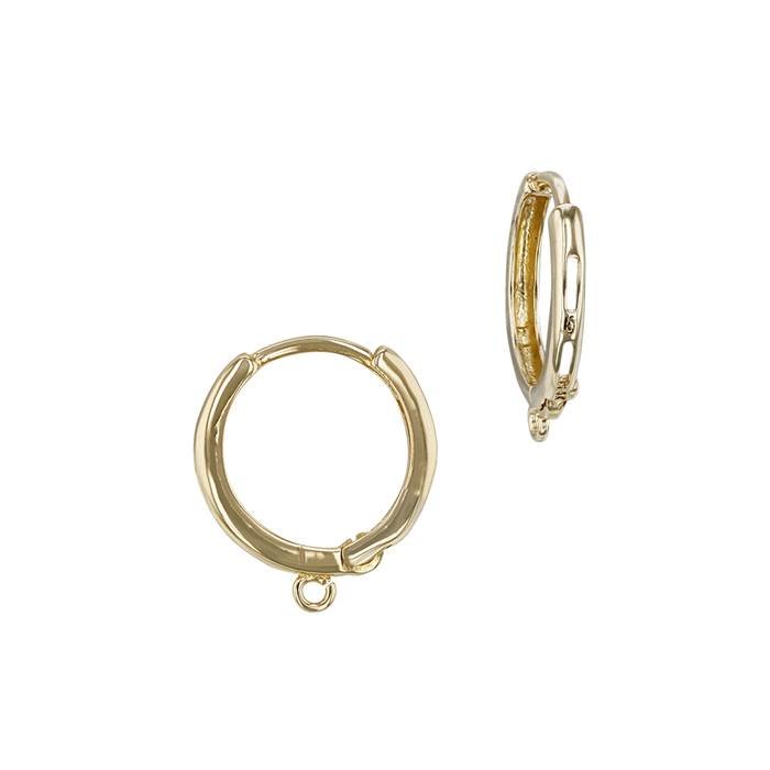 14ky 11mm huggie earring with open ring