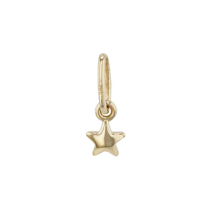 14ky 3mm star charm