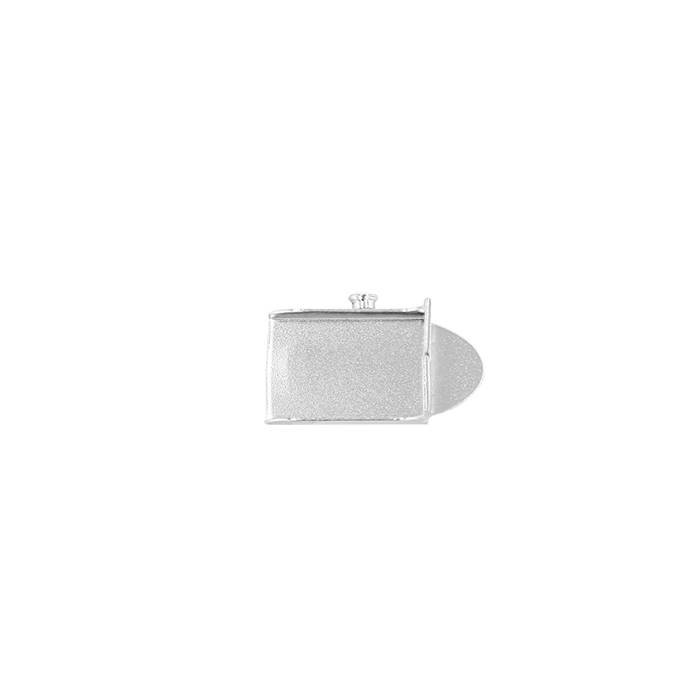 sterling silver 4mm box clasp shell