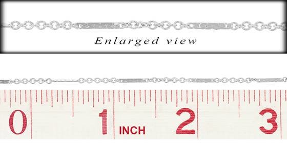 ss 1.1mm chain width cable and bar chain