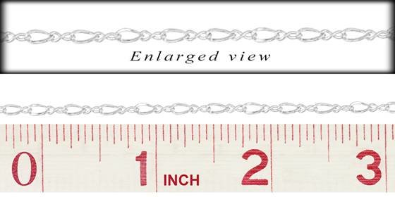 ss 3mm chain width figure 8 chain