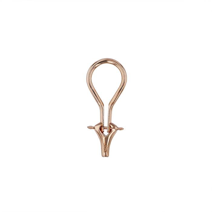 18kr 8x20mm medium earring omega clip