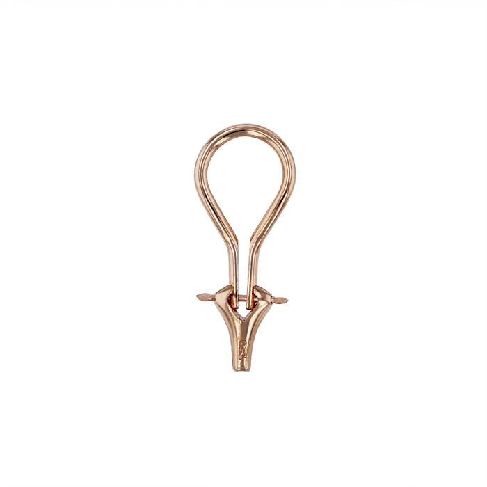 18kr 9x22mm large earring omega clip