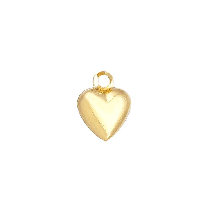 14ky 8x5.9mm puffy heart charm