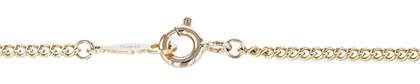 14K Ready to Wear 1.5mm Curb Chain Necklace With Springring Clasp
