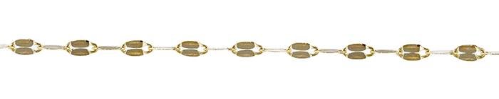 14K Gold Chain Flat Dapped Chain