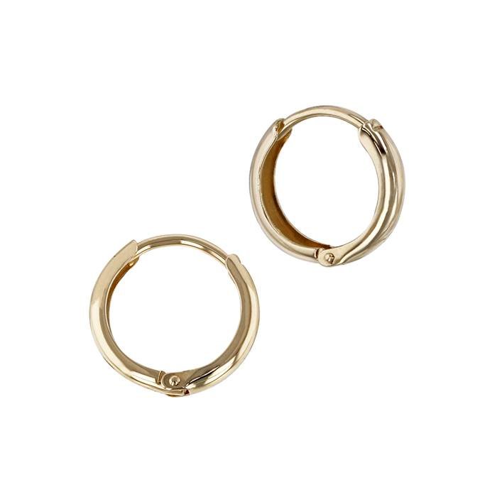 18ky 11.5mm click huggie earring