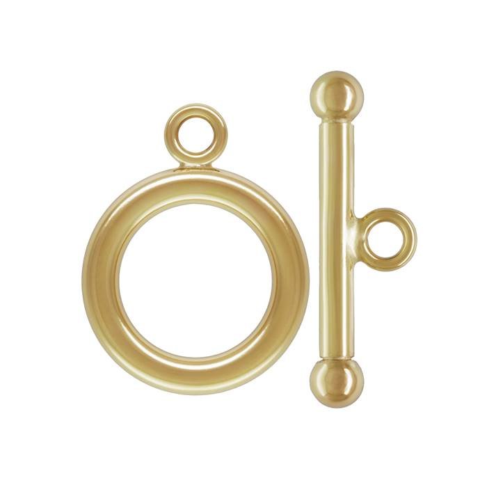 gold filled 12mm ball end bar toggle clasp