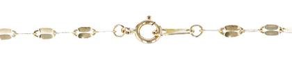 14K Ready to Wear  1.8mm Elongated Dapped Chain Necklace With Springring Clasp