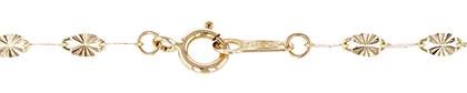 14K Ready to Wear 1.9mm Elongated Starburst Necklace Chain With Springring Clasp