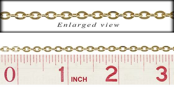 gf 2.8mm chain width fancy beveled cable chain