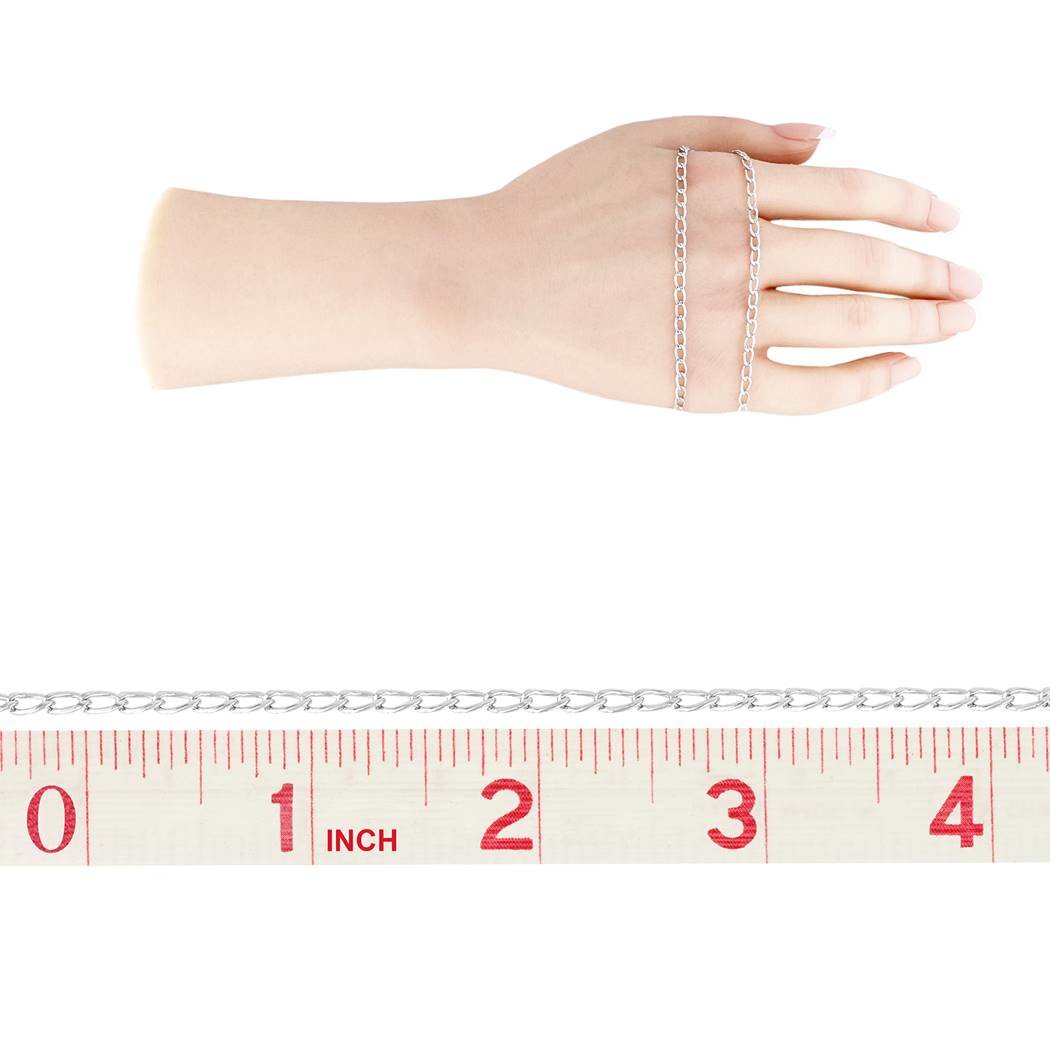 ss-rh 3.1mm chain width half round open curb