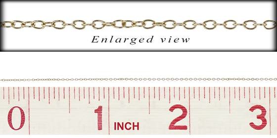 14ky 0.8mm chain width oval cable chain