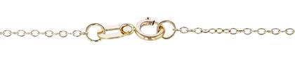 14K Ready to Wear 1.1mm Round Cable Chian Necklace With Springring Clasp