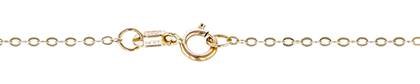 14K Ready to Wear 1.1mm Flat Round Cable Chain Necklace With Springring Clasp