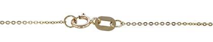 14K Ready to Wear 0.8mm Flat Cable Chain With Springring Clasp