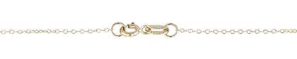14K Ready to Wear 0.8mm Oval Cable Chain Necklace With Springring Clasp
