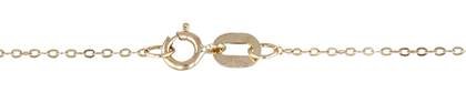14K Ready to Wear 0.8mm Flat Oval Chain Necklace With Springring Clasp