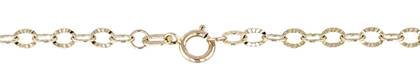 14K Ready to Wear 2.9mm Starburst Cable Chain Necklace With Springring Clasp