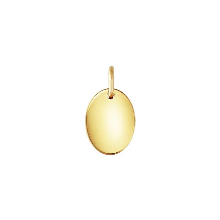 gf 7.3x5.5mm oval chain tag with ring