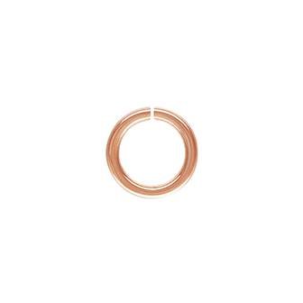 14kr 6mm rose gold open jump ring 0.76mm thick