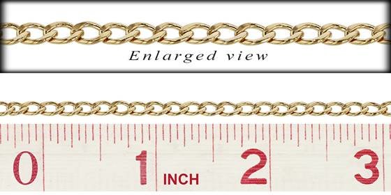 gf 4mm chain width flat curb chain