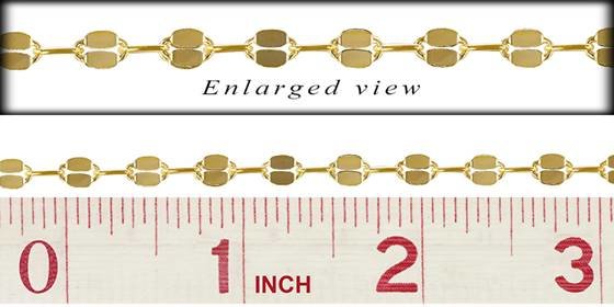 gf 3.4mm chain width dapped chain