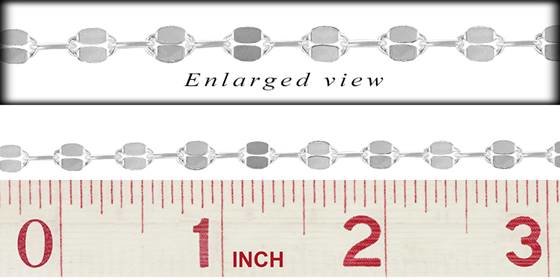 ss 3.4mm chain width dapped chain