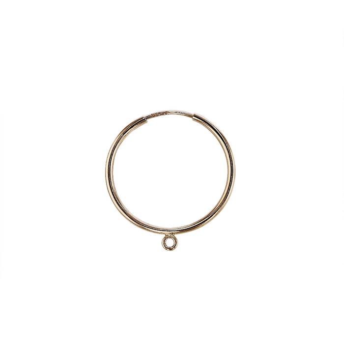 gf 9.5mm endless hoop earring with 1 ring