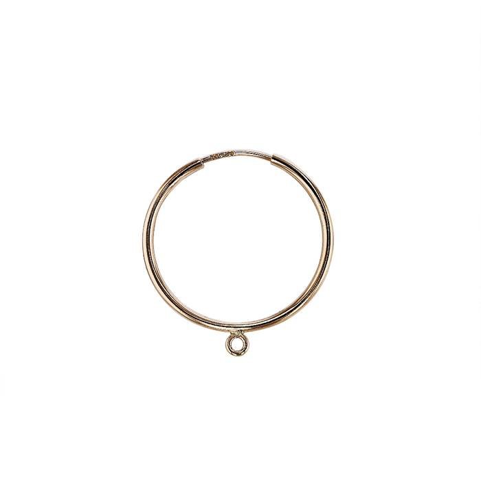 gf 11.5mm endless hoop earring with 1 ring